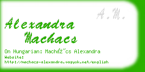alexandra machacs business card